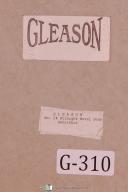 Gleason-Gleason No. 24, Str Bevel Gear Generator, Operators Instruct Manual Year (1941)-#24-No. 24-01